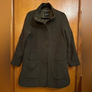 Madewell dark green wool coat